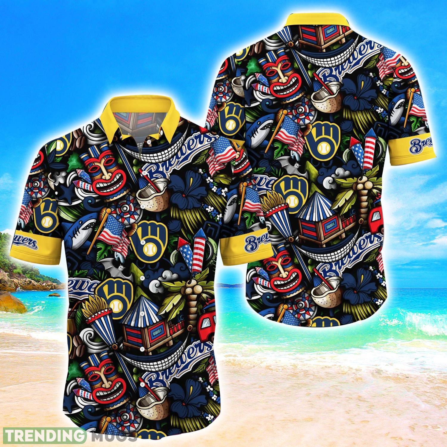 Milwaukee Brewers MLB Flower Hawaii Shirt Aloha Funny Pattern Summer Shirts Product Photo 1 Milwaukee Brewers MLB Flower Hawaii Shirt Aloha Funny Pattern Summer Shirts Product Photo 1
