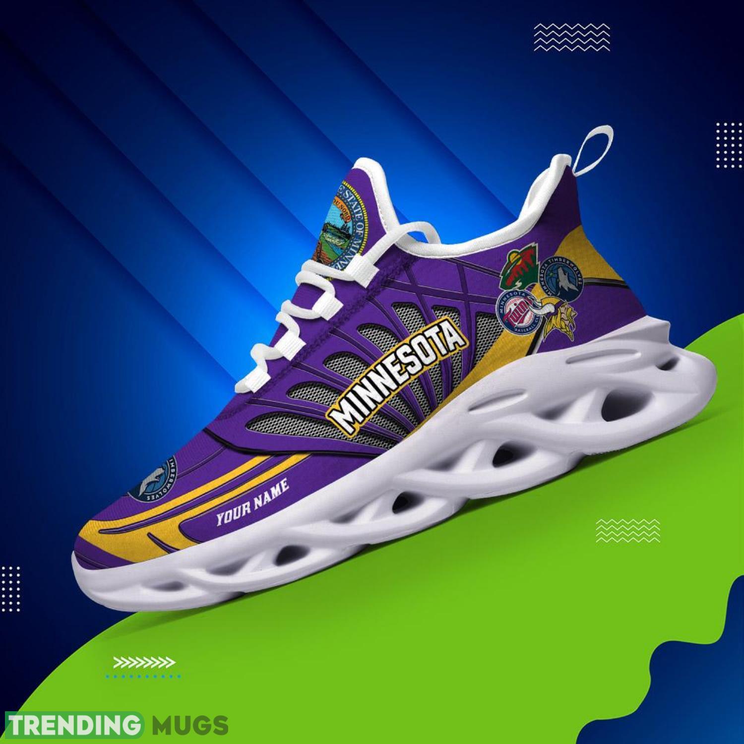 Minnesota Purple Clunky Max Soul Shoes Custom Name Max Soul Minnesota Purple Clunky Max Soul Shoes Custom Name Max Soul