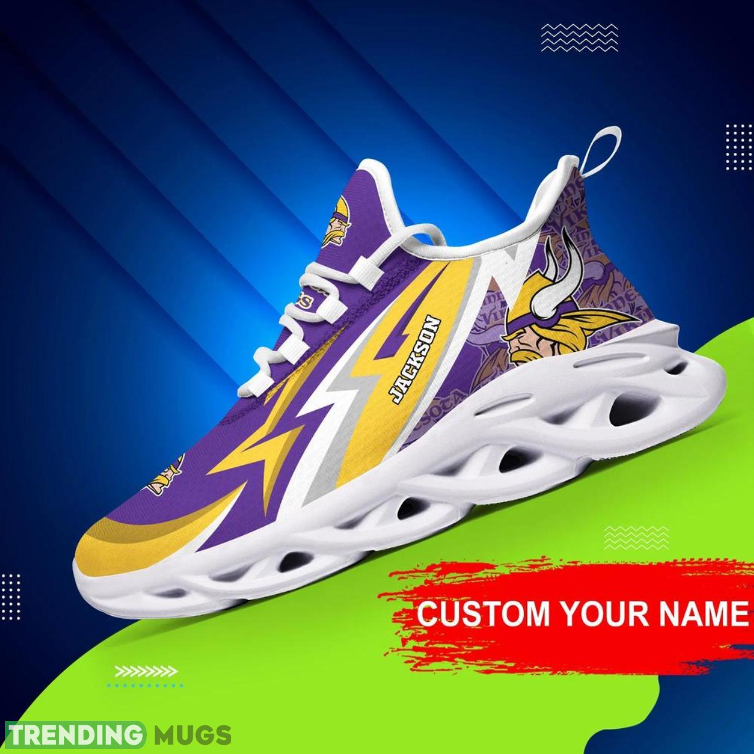 Minnesota Vikings NFL Max Soul Shoes Custom Name Sneakers Hot Trending Men And Women Sport Gift Max Soul Minnesota Vikings NFL Max Soul Shoes Custom Name Sneakers Hot Trending Men And Women Sport Gift Max Soul