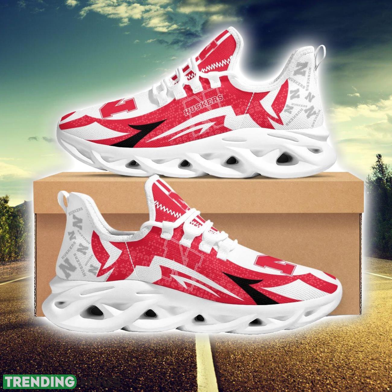 Nebraska Cornhuskers Team Logo Shoes Max Soul Sneakers For Running Lovers Product Photo 1 Nebraska Cornhuskers Team Logo Shoes Max Soul Sneakers For Running Lovers Product Photo 1
