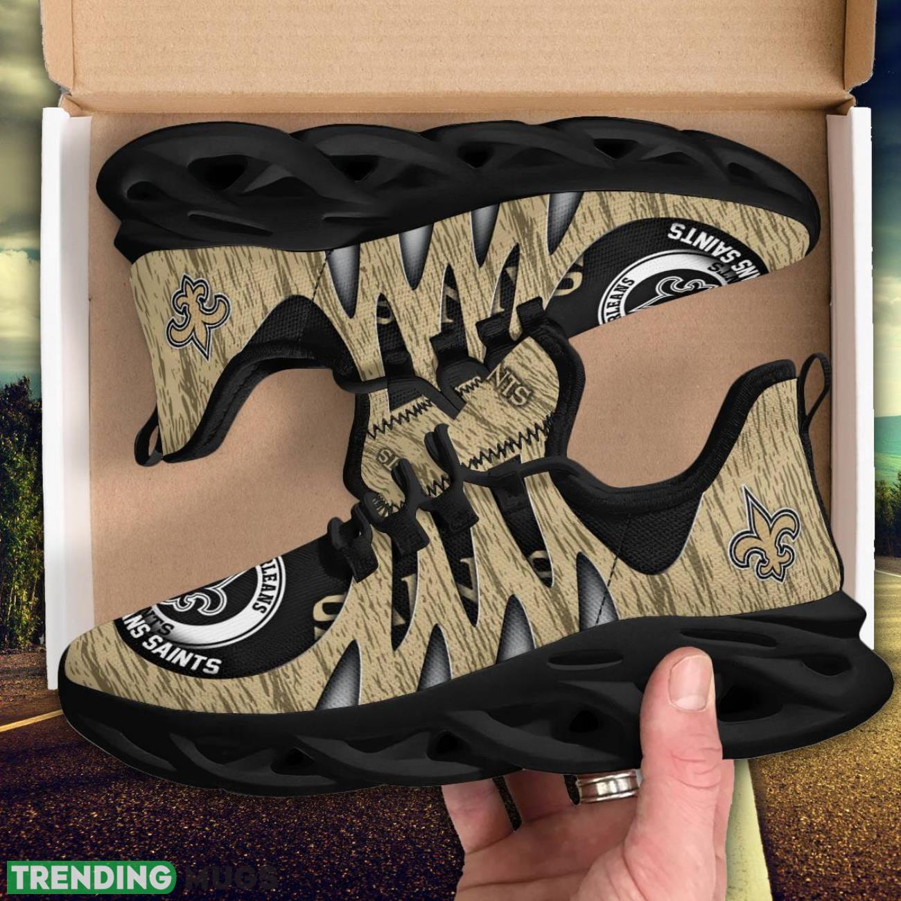 New Orleans Saints 3D Print Max Soul Sneakers Running Shoes for Sport Fans Max Soul New Orleans Saints 3D Print Max Soul Sneakers Running Shoes for Sport Fans Max Soul