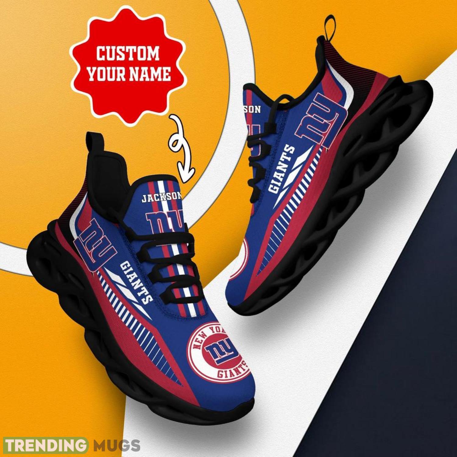 New York Giants NFL Max Soul Shoes Custom Name Sneakers Hot Trending Personalized Gifts For NFL Fans Max Soul New York Giants NFL Max Soul Shoes Custom Name Sneakers Hot Trending Personalized Gifts For NFL Fans Max Soul