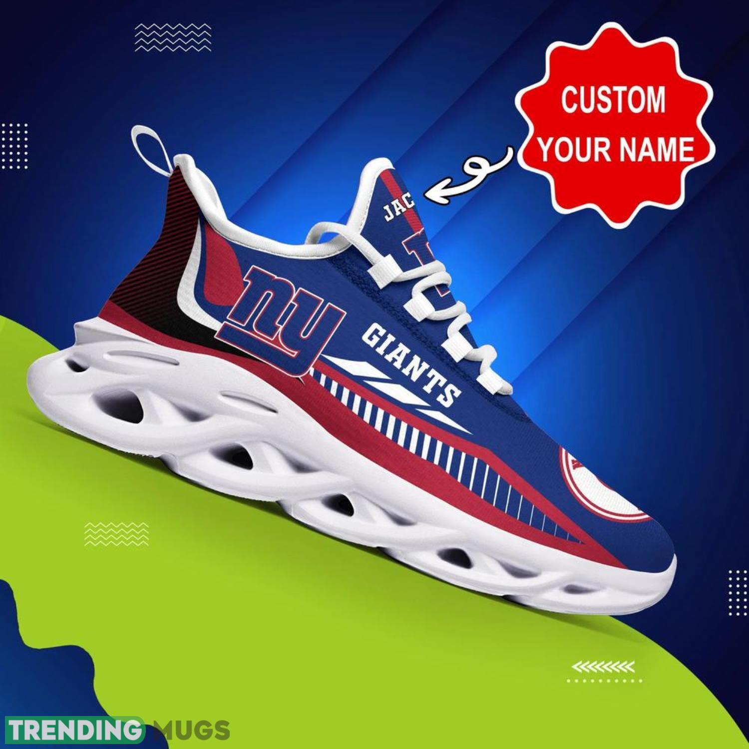 New York Giants NFL Max Soul Shoes Custom Name Sneakers Hot Trending Personalized Gifts For NFL Fans Max Soul New York Giants NFL Max Soul Shoes Custom Name Sneakers Hot Trending Personalized Gifts For NFL Fans Max Soul