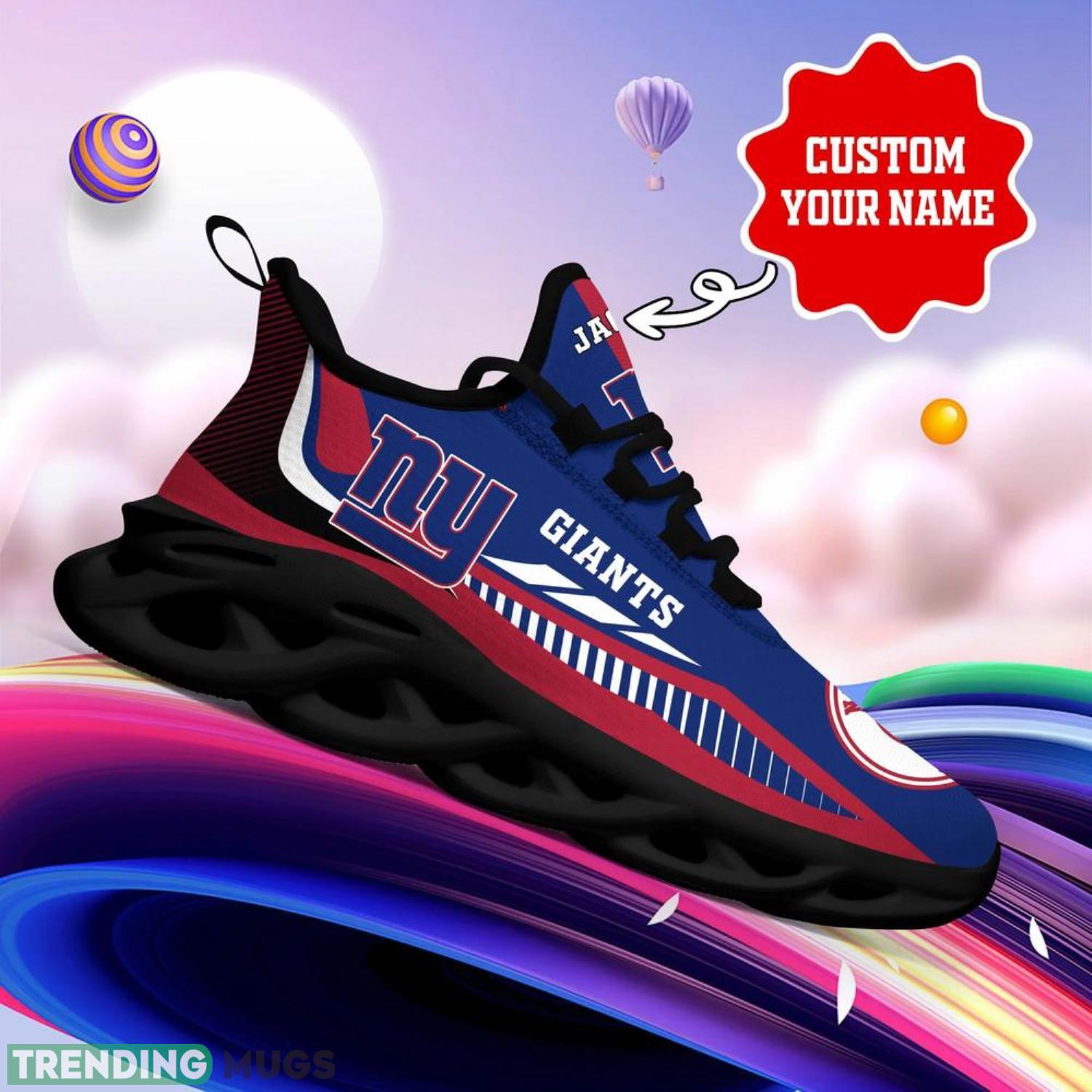 New York Giants NFL Max Soul Shoes Custom Name Sneakers Hot Trending Personalized Gifts For NFL Fans Max Soul New York Giants NFL Max Soul Shoes Custom Name Sneakers Hot Trending Personalized Gifts For NFL Fans Max Soul