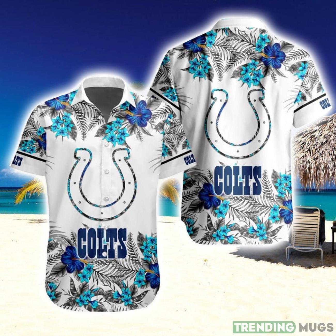 NFL Indianapolis Colts Hawaiian Shirt Special Floral Tropical Shirt For Team Product Photo 1 NFL Indianapolis Colts Hawaiian Shirt Special Floral Tropical Shirt For Team Product Photo 1