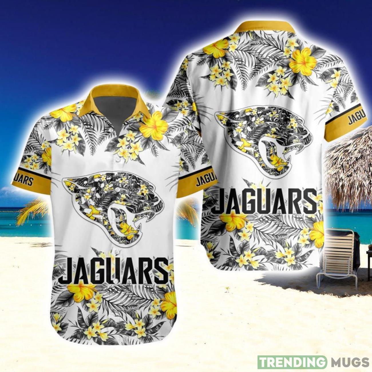 NFL Jacksonville Jaguars Hawaiian Shirt Special Floral Tropical Shirt For Team Product Photo 1 NFL Jacksonville Jaguars Hawaiian Shirt Special Floral Tropical Shirt For Team Product Photo 1