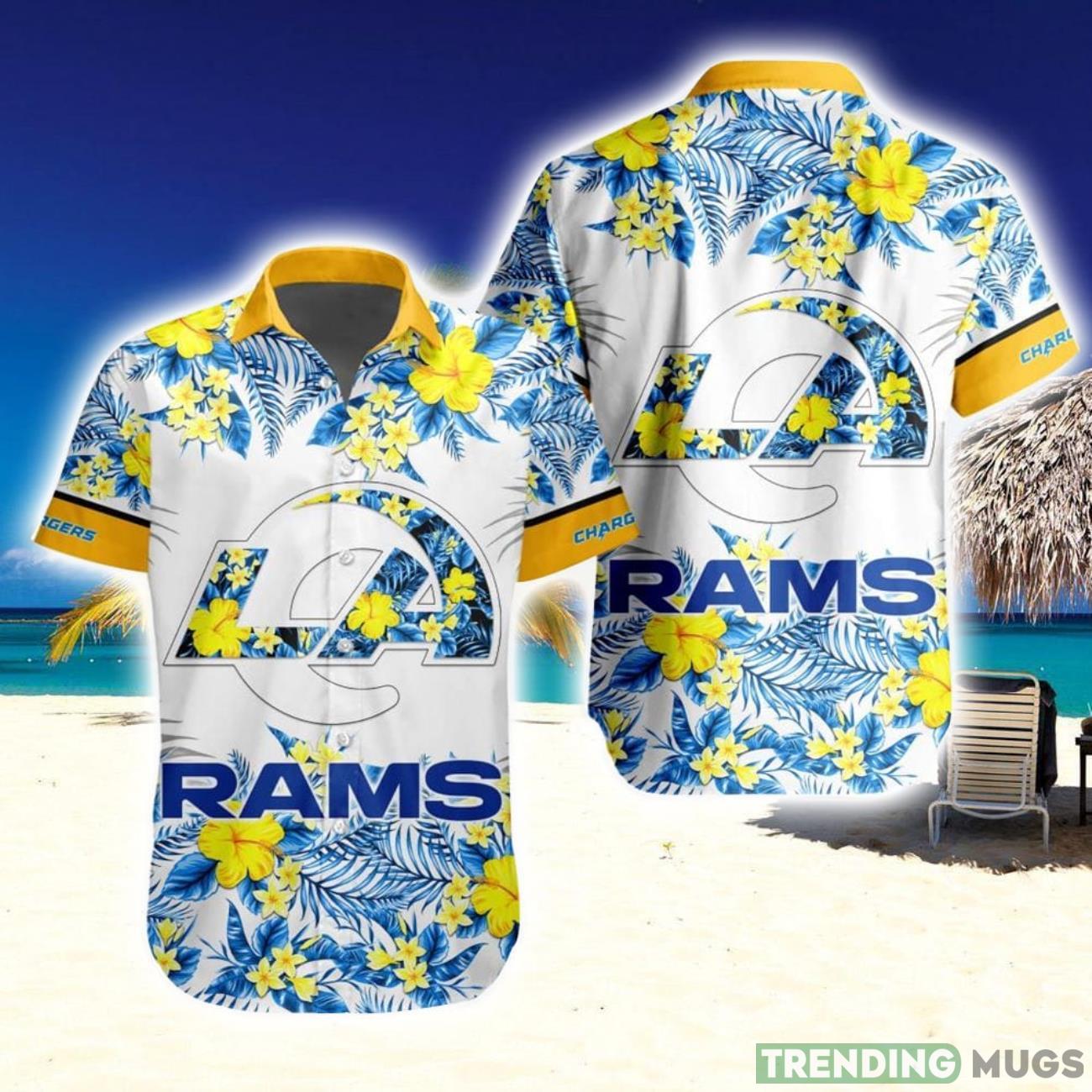NFL Los Angeles Rams Hawaiian Shirt Special Floral Tropical Shirt For Team Product Photo 1 NFL Los Angeles Rams Hawaiian Shirt Special Floral Tropical Shirt For Team Product Photo 1