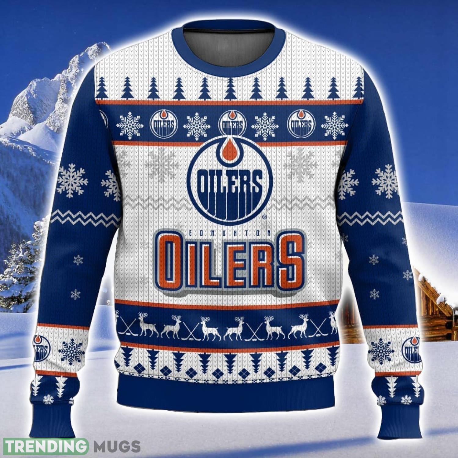 NHL Edmonton Oilers 3D Christmas Sweater Ugly Christmas Sweater Christmas Gift Ideas Product Photo 1 NHL Edmonton Oilers 3D Christmas Sweater Ugly Christmas Sweater Christmas Gift Ideas Product Photo 1