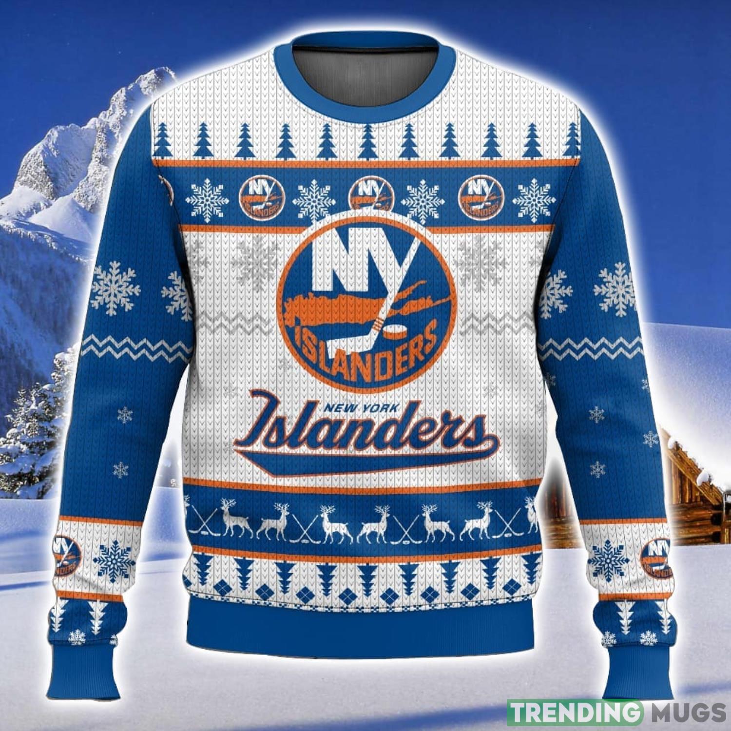 NHL New York Islanders 3D Christmas Sweater Ugly Christmas Sweater Christmas Gift Ideas Product Photo 1 NHL New York Islanders 3D Christmas Sweater Ugly Christmas Sweater Christmas Gift Ideas Product Photo 1