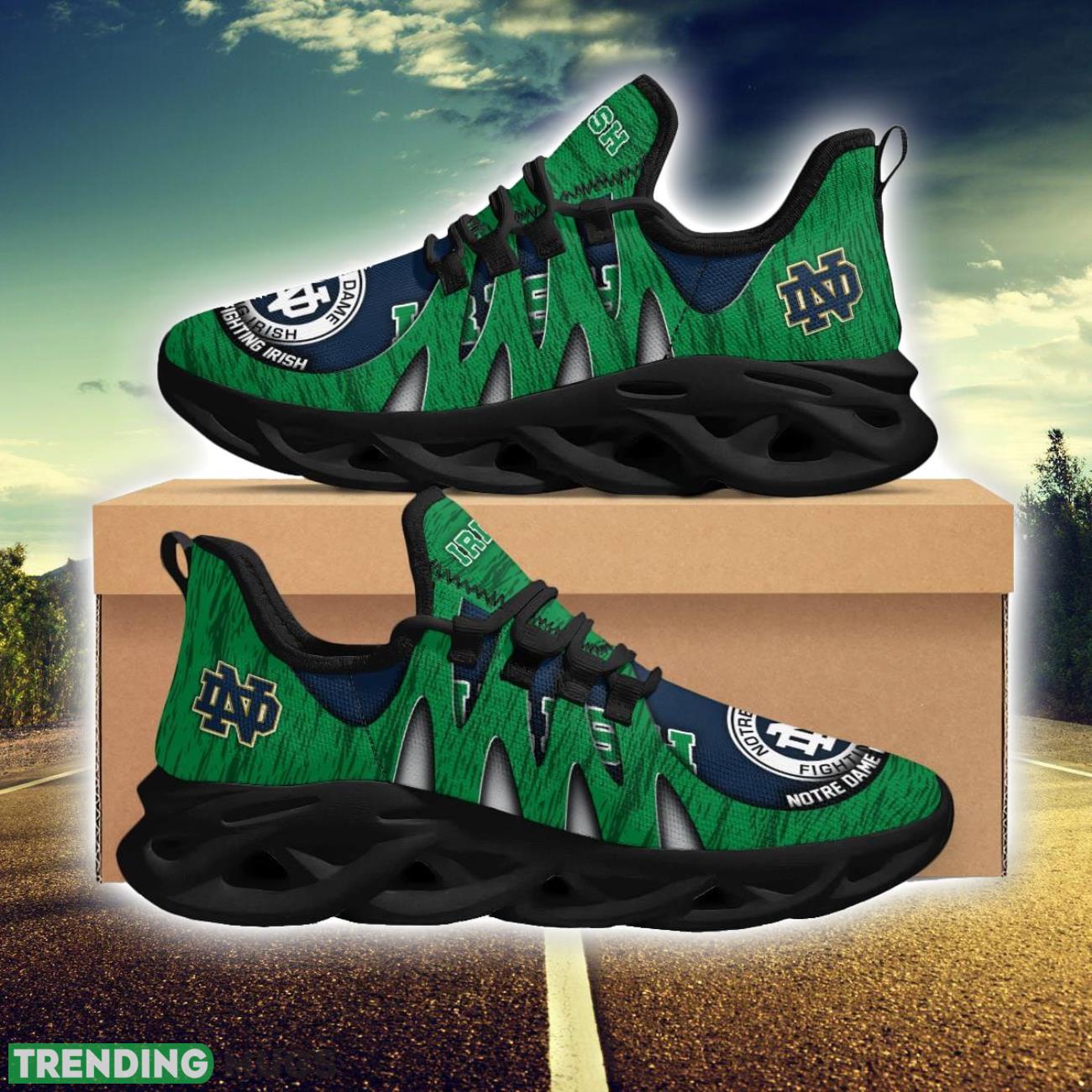 Notre Dame Fighting Irish 3D Print Max Soul Sneakers Running Shoes for Sport Fans Product Photo 1 Notre Dame Fighting Irish 3D Print Max Soul Sneakers Running Shoes for Sport Fans Product Photo 1
