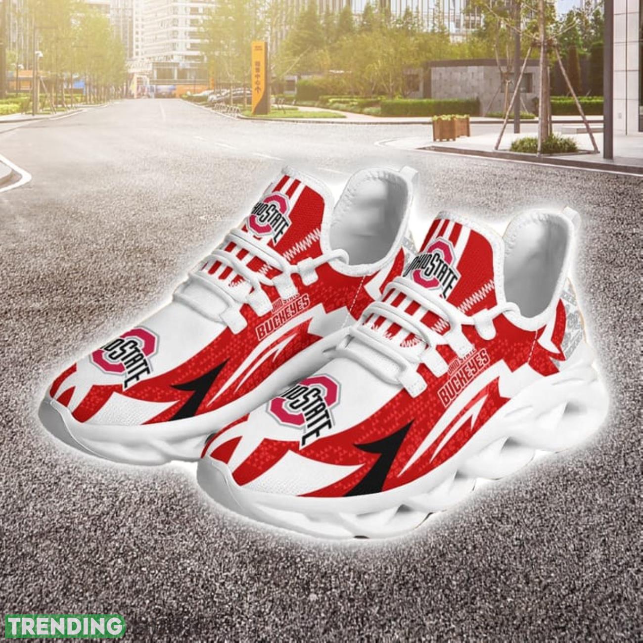 Ohio State Buckeyes Team Logo Shoes Max Soul Sneakers For Running Lovers Max Soul Ohio State Buckeyes Team Logo Shoes Max Soul Sneakers For Running Lovers Max Soul