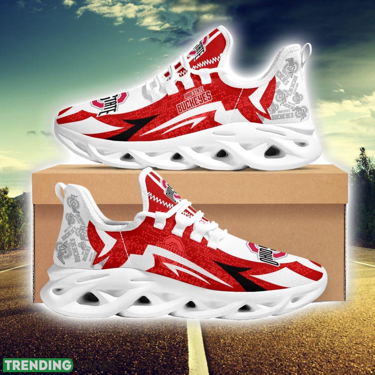 Ohio State Buckeyes Team Logo Shoes Max Soul Sneakers For Running Lovers Product Photo 1 Ohio State Buckeyes Team Logo Shoes Max Soul Sneakers For Running Lovers Product Photo 1