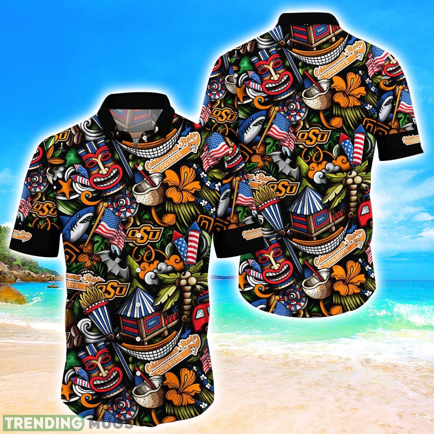 Oklahoma State Cowboys NCAA1 Flower Hawaii Shirt Aloha Funny Pattern Summer Shirts Product Photo 1
