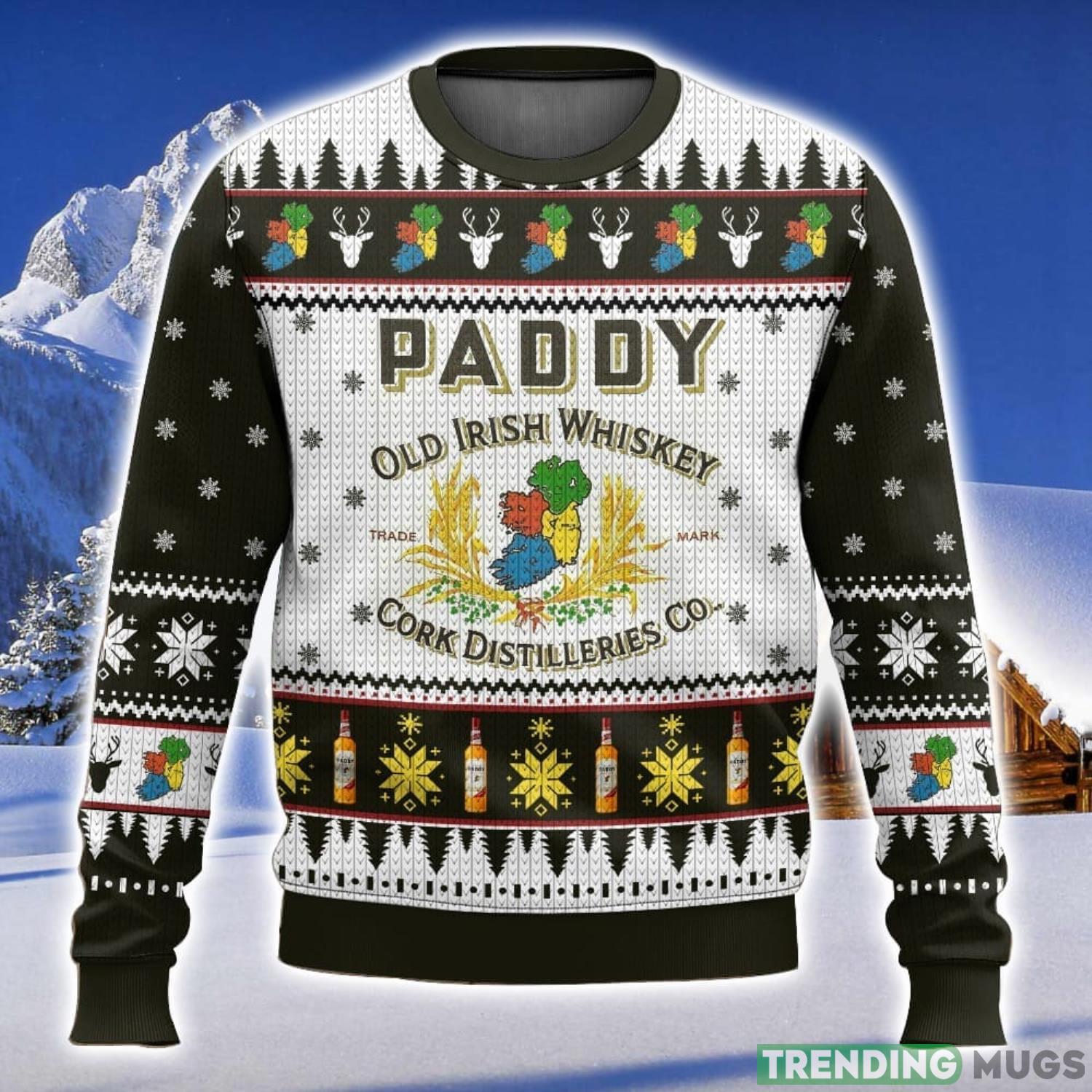 Paddys Irish Whiskey 3D Christmas Sweater Ugly Christmas Sweater Christmas Gift Ideas Product Photo 1 Paddys Irish Whiskey 3D Christmas Sweater Ugly Christmas Sweater Christmas Gift Ideas Product Photo 1