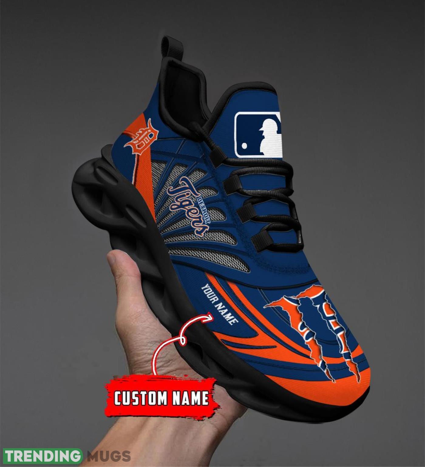 Personalized Name Detroit Tigers Personalized Running Sneakers Max Soul Shoes Max Soul Personalized Name Detroit Tigers Personalized Running Sneakers Max Soul Shoes Max Soul