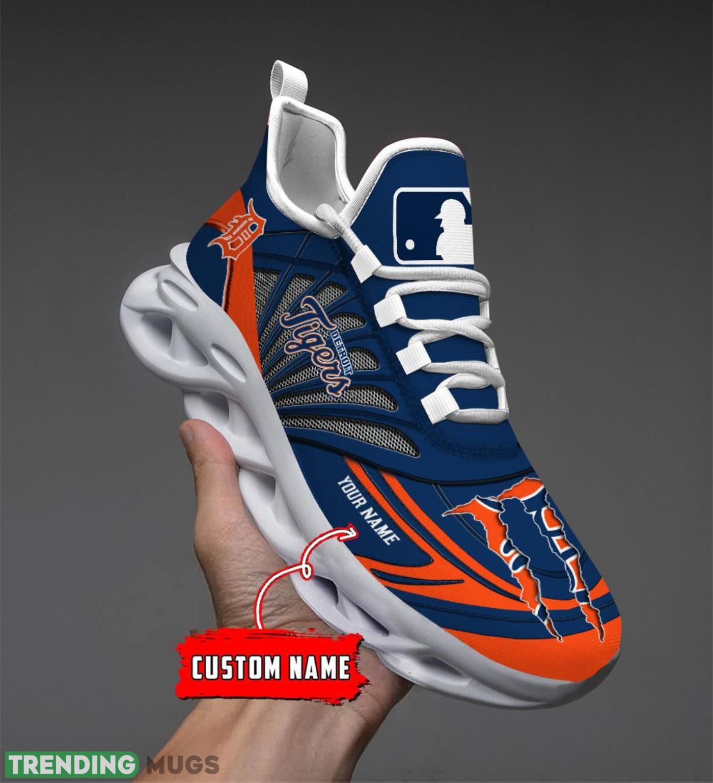 Personalized Name Detroit Tigers Personalized Running Sneakers Max Soul Shoes Max Soul Personalized Name Detroit Tigers Personalized Running Sneakers Max Soul Shoes Max Soul