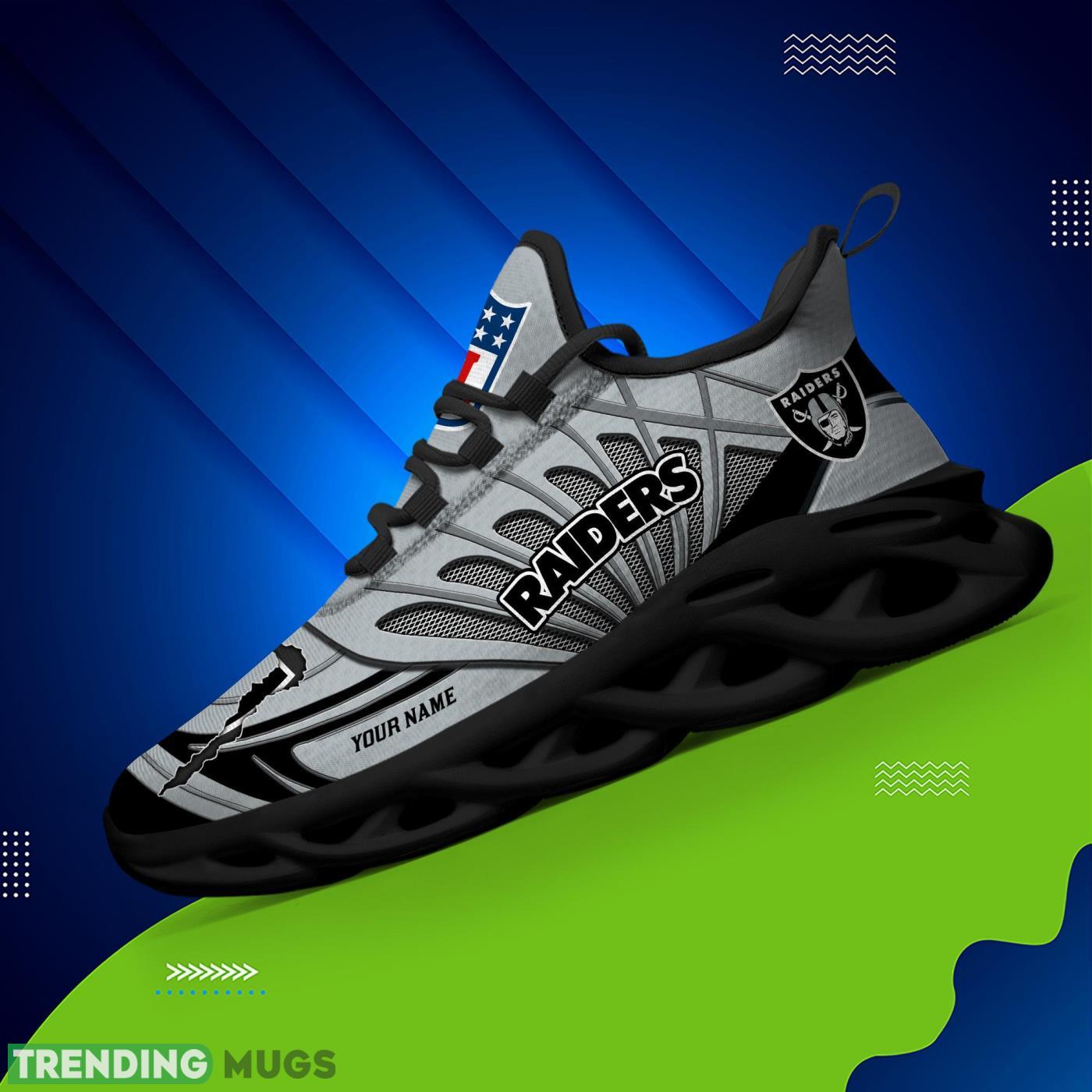 Personalized Name Las Vegas Raiders Personalized Running Sneakers Max Soul Shoes Max Soul Personalized Name Las Vegas Raiders Personalized Running Sneakers Max Soul Shoes Max Soul