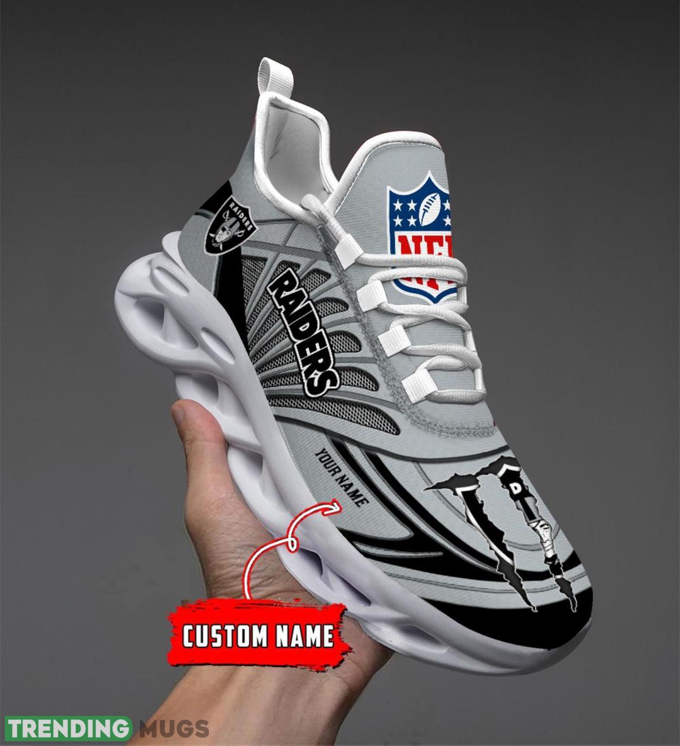 Personalized Name Las Vegas Raiders Personalized Running Sneakers Max Soul Shoes Max Soul Personalized Name Las Vegas Raiders Personalized Running Sneakers Max Soul Shoes Max Soul
