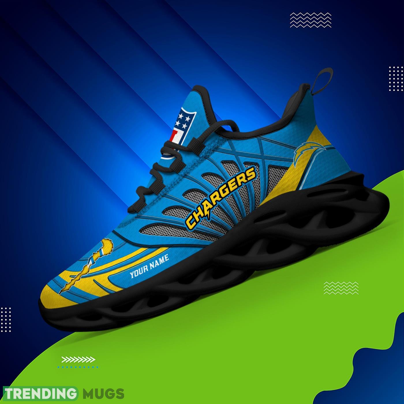 Personalized Name Los Angeles Chargers Personalized Running Sneakers Max Soul Shoes Max Soul Personalized Name Los Angeles Chargers Personalized Running Sneakers Max Soul Shoes Max Soul