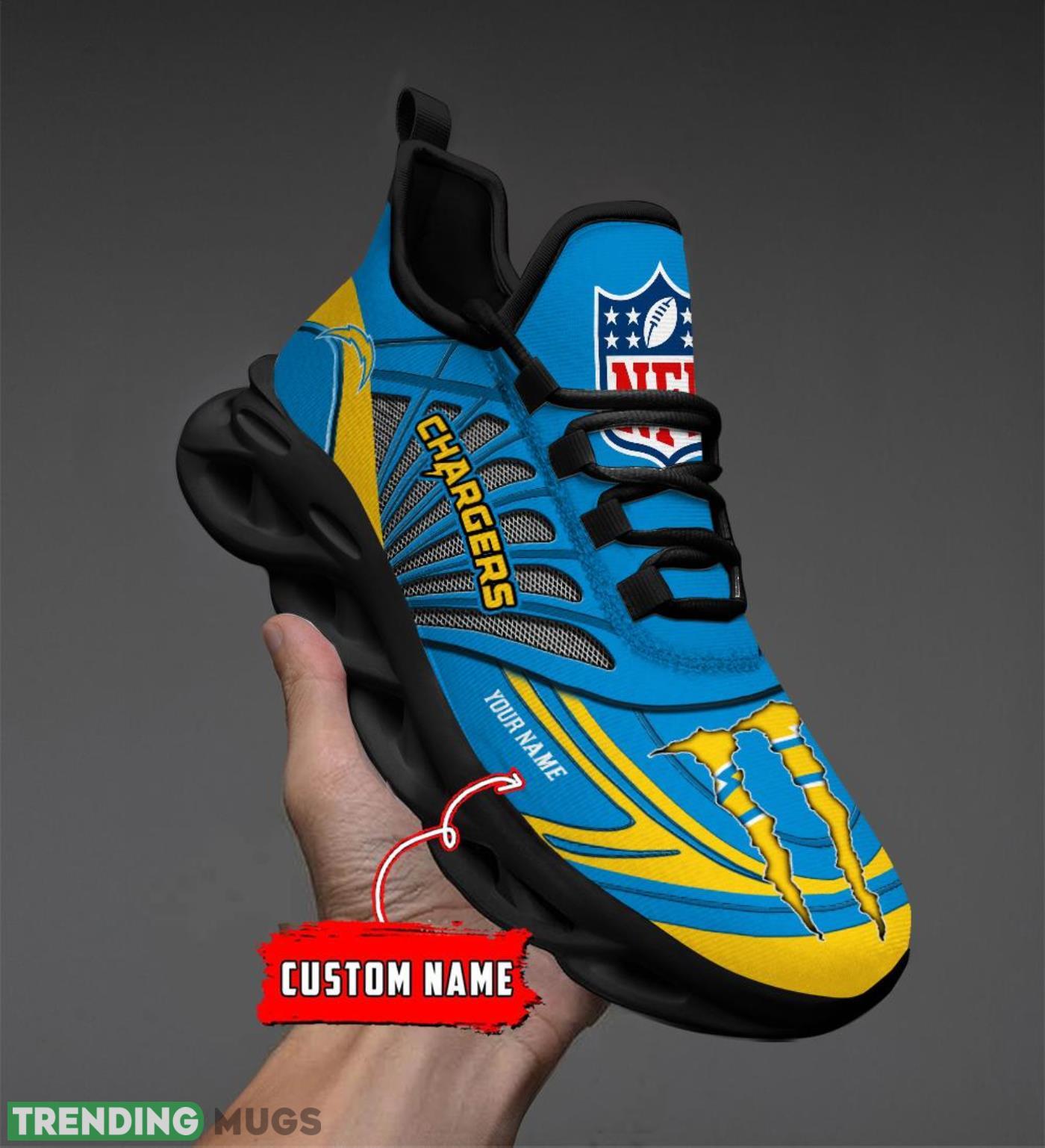 Personalized Name Los Angeles Chargers Personalized Running Sneakers Max Soul Shoes Max Soul Personalized Name Los Angeles Chargers Personalized Running Sneakers Max Soul Shoes Max Soul