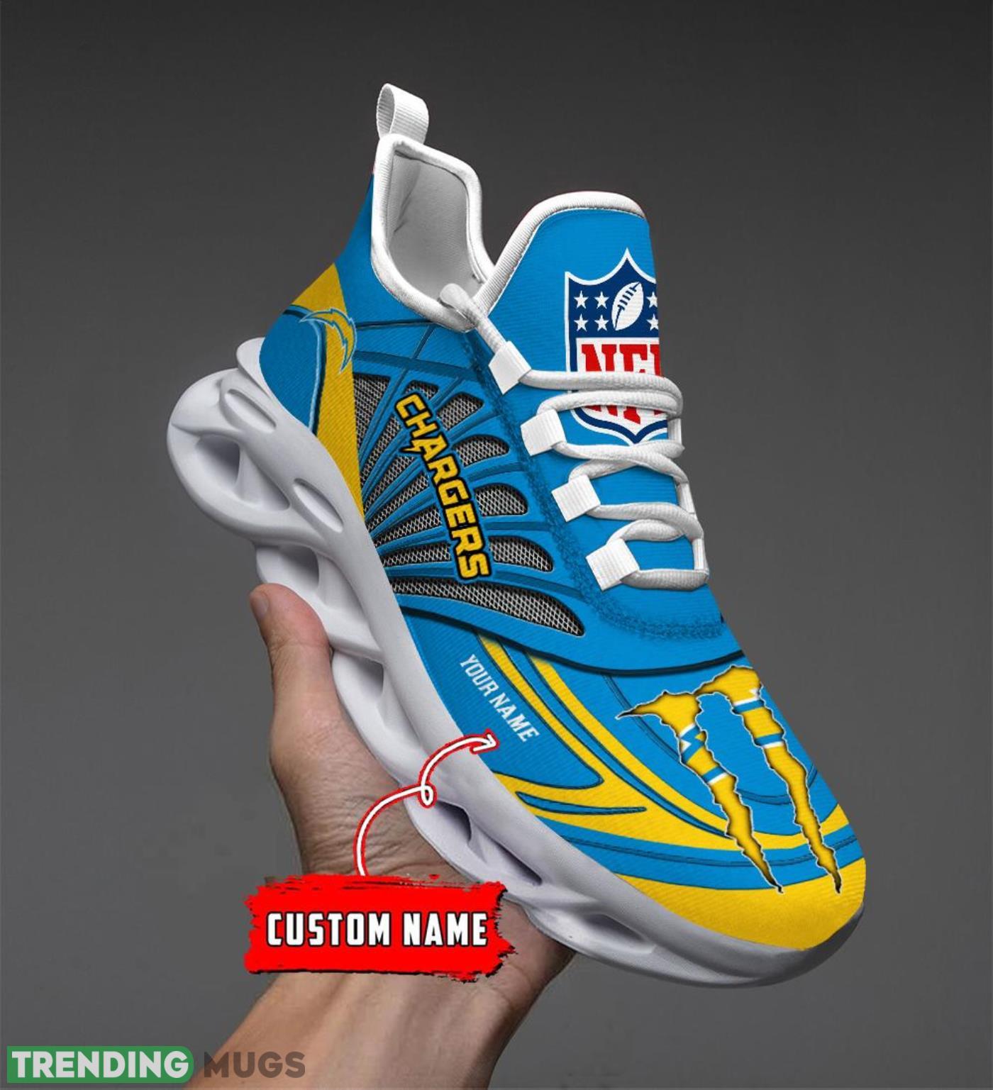 Personalized Name Los Angeles Chargers Personalized Running Sneakers Max Soul Shoes Max Soul Personalized Name Los Angeles Chargers Personalized Running Sneakers Max Soul Shoes Max Soul