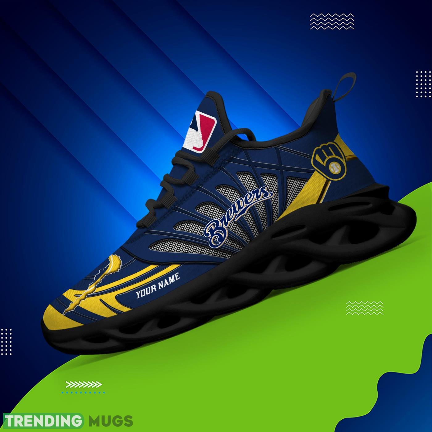 Personalized Name Milwaukee Brewers Personalized Running Sneakers Max Soul Shoes Max Soul Personalized Name Milwaukee Brewers Personalized Running Sneakers Max Soul Shoes Max Soul