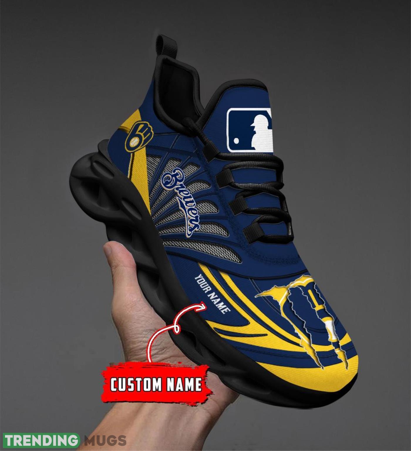 Personalized Name Milwaukee Brewers Personalized Running Sneakers Max Soul Shoes Max Soul Personalized Name Milwaukee Brewers Personalized Running Sneakers Max Soul Shoes Max Soul