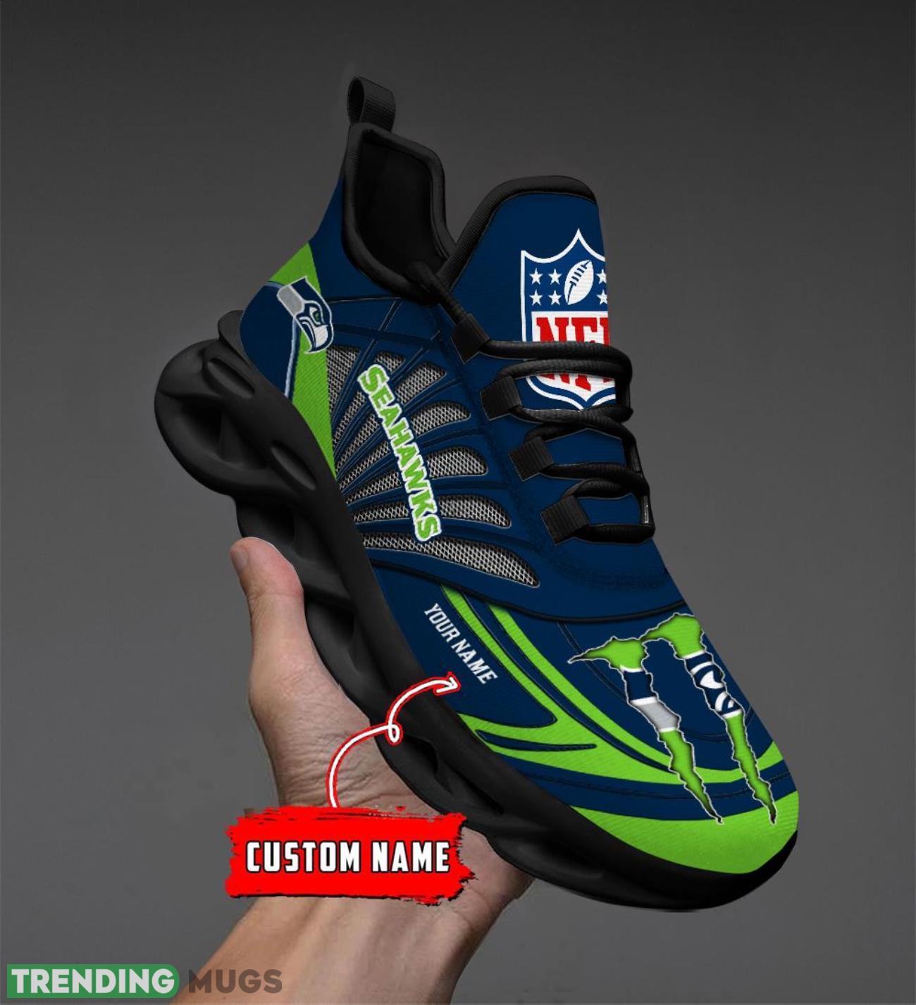 Personalized Name Seattle Seahawks Personalized Running Sneakers Max Soul Shoes Max Soul Personalized Name Seattle Seahawks Personalized Running Sneakers Max Soul Shoes Max Soul