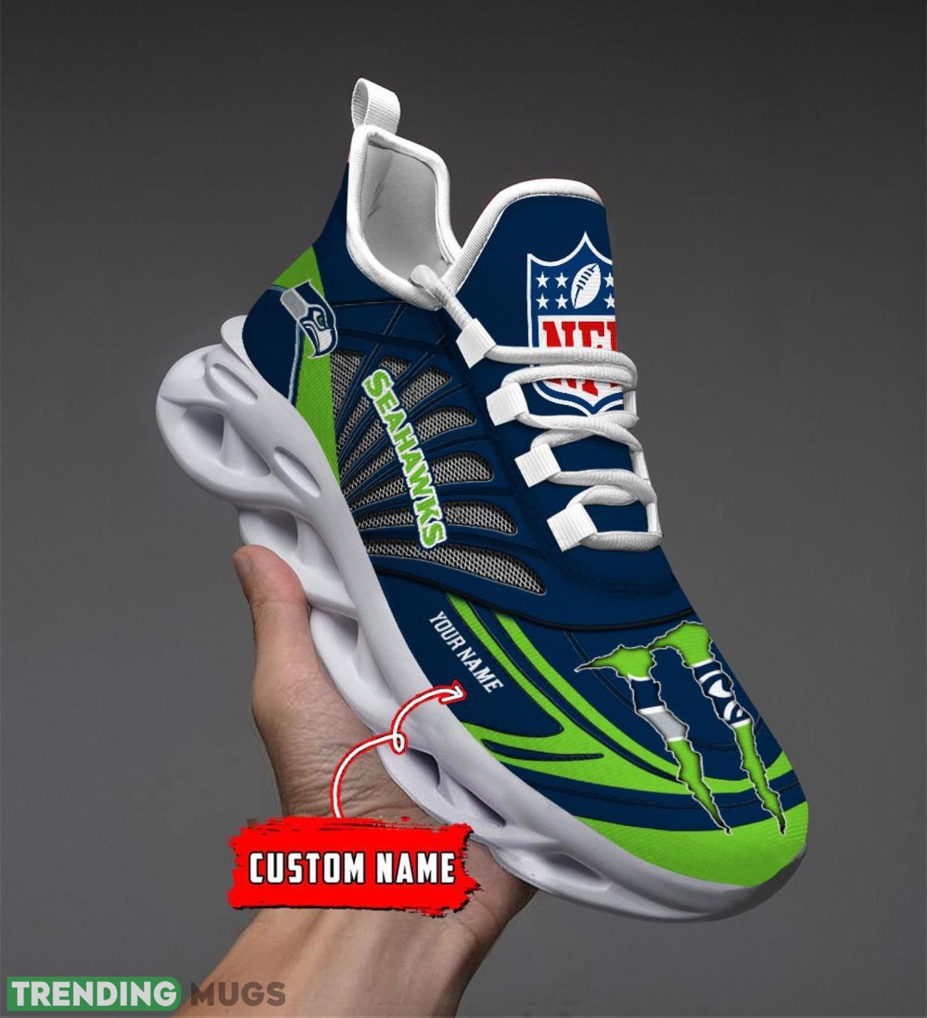 Personalized Name Seattle Seahawks Personalized Running Sneakers Max Soul Shoes Max Soul Personalized Name Seattle Seahawks Personalized Running Sneakers Max Soul Shoes Max Soul