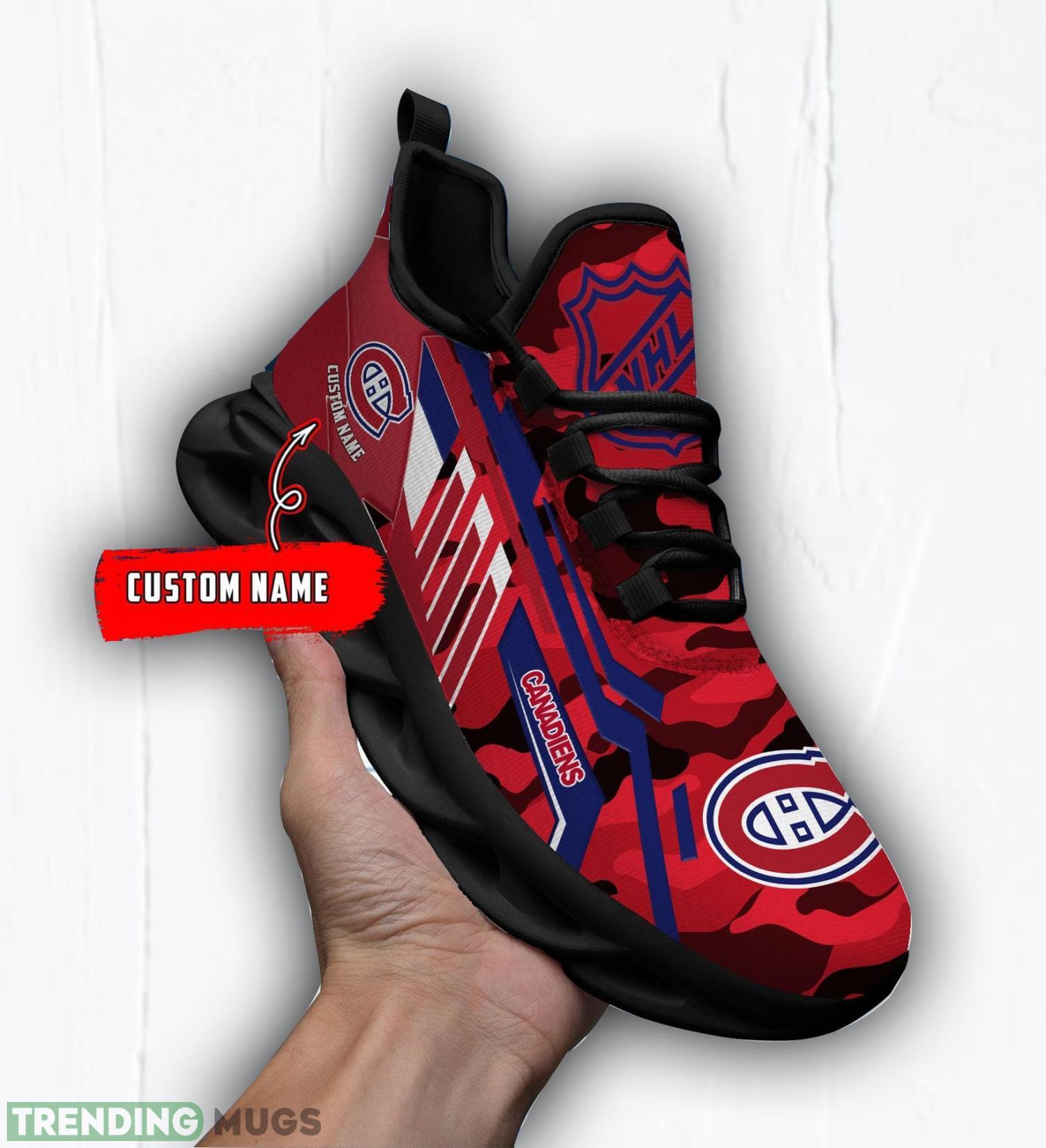 Personalized Name Shoes Montreal Canadiens Camo Pattern Max Soul Shoes Running Sneakers Max Soul Personalized Name Shoes Montreal Canadiens Camo Pattern Max Soul Shoes Running Sneakers Max Soul
