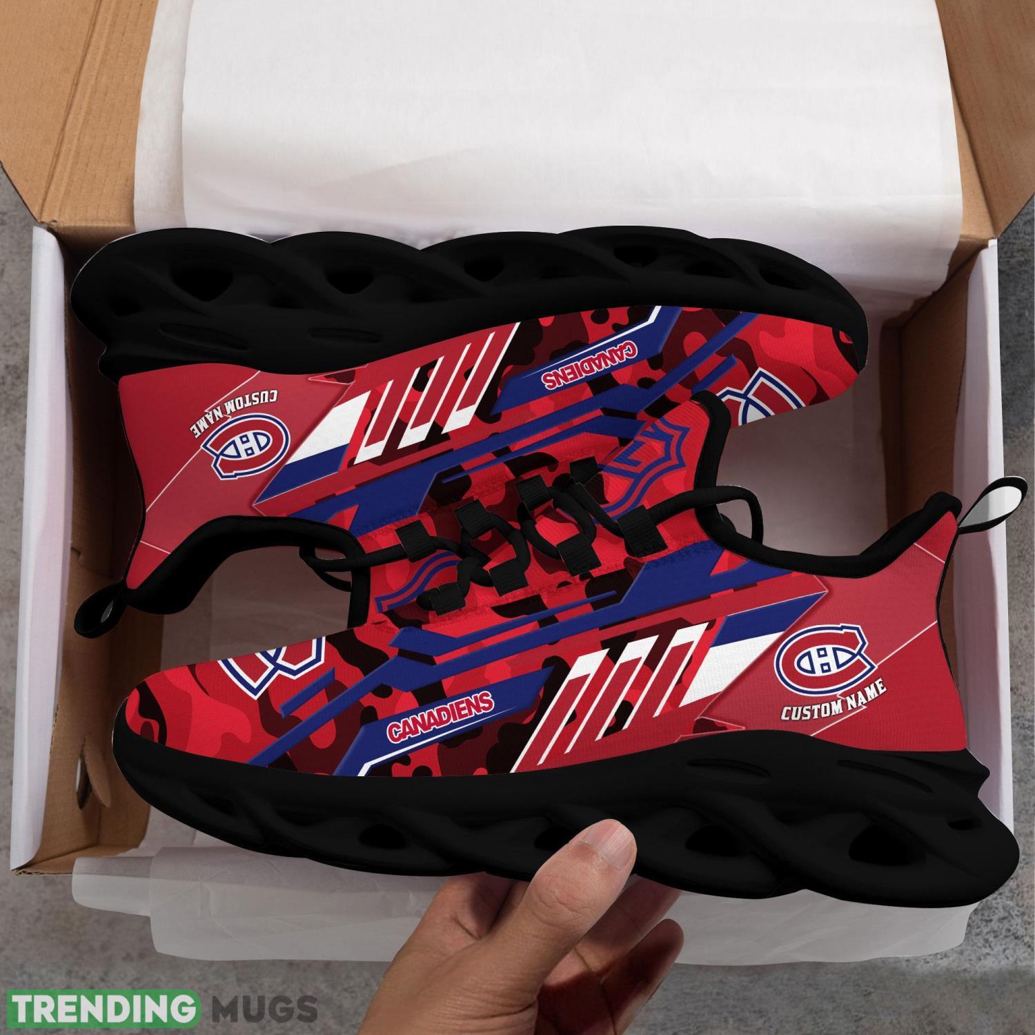 Personalized Name Shoes Montreal Canadiens Camo Pattern Max Soul Shoes Running Sneakers Max Soul Personalized Name Shoes Montreal Canadiens Camo Pattern Max Soul Shoes Running Sneakers Max Soul