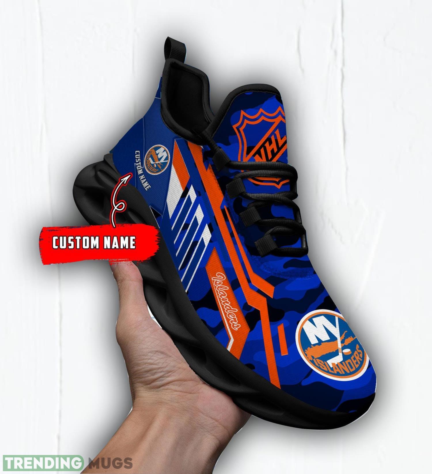 Personalized Name Shoes New York Islanders Camo Pattern Max Soul Shoes Running Sneakers Max Soul Personalized Name Shoes New York Islanders Camo Pattern Max Soul Shoes Running Sneakers Max Soul