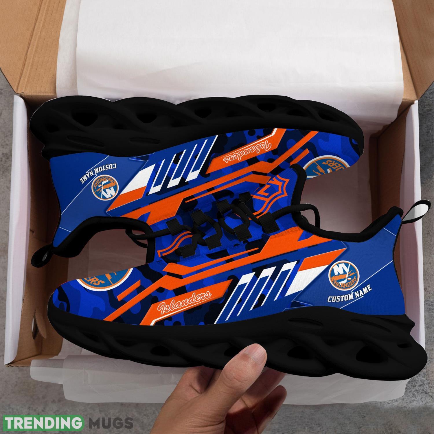 Personalized Name Shoes New York Islanders Camo Pattern Max Soul Shoes Running Sneakers Max Soul Personalized Name Shoes New York Islanders Camo Pattern Max Soul Shoes Running Sneakers Max Soul