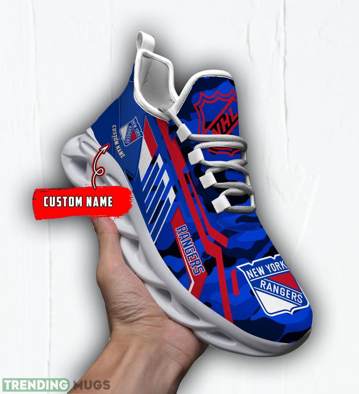 Personalized Name Shoes New York Rangers Camo Pattern Max Soul Shoes Running Sneakers Max Soul Personalized Name Shoes New York Rangers Camo Pattern Max Soul Shoes Running Sneakers Max Soul