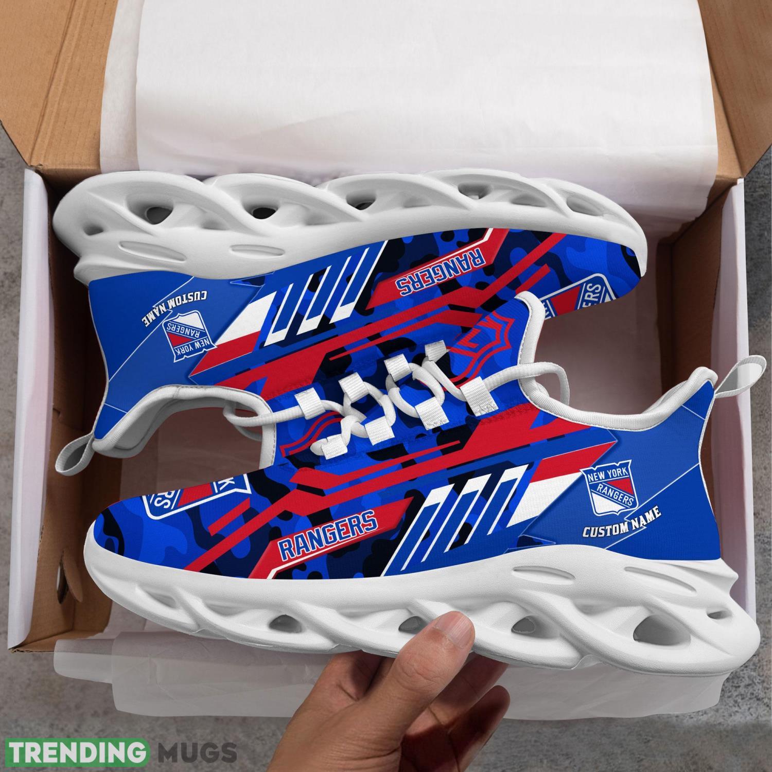 Personalized Name Shoes New York Rangers Camo Pattern Max Soul Shoes Running Sneakers Product Photo 1 Personalized Name Shoes New York Rangers Camo Pattern Max Soul Shoes Running Sneakers Product Photo 1