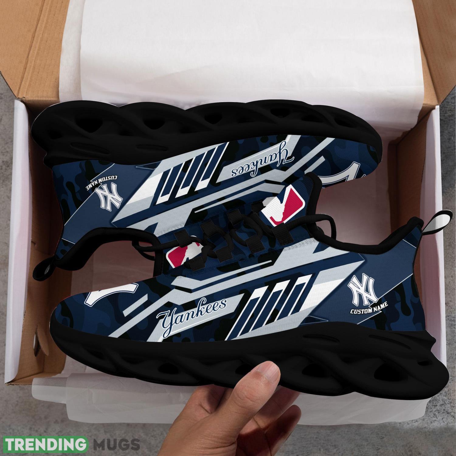 Personalized Name Shoes New York Yankees Camo Style Max Soul Shoes Running Sneakers Father's Day Gift Max Soul Personalized Name Shoes New York Yankees Camo Style Max Soul Shoes Running Sneakers Father's Day Gift Max Soul