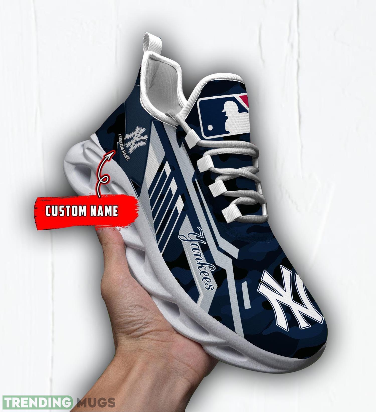 Personalized Name Shoes New York Yankees Camo Style Max Soul Shoes Running Sneakers Father's Day Gift Product Photo 1 Personalized Name Shoes New York Yankees Camo Style Max Soul Shoes Running Sneakers Father's Day Gift Product Photo 1
