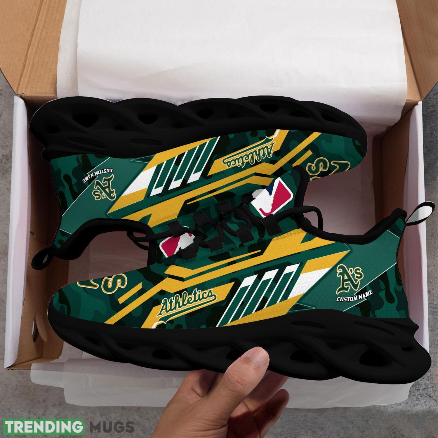 Personalized Name Shoes Oakland Athletics Camo Style Max Soul Shoes Running Sneakers Father's Day Gift Max Soul Personalized Name Shoes Oakland Athletics Camo Style Max Soul Shoes Running Sneakers Father's Day Gift Max Soul