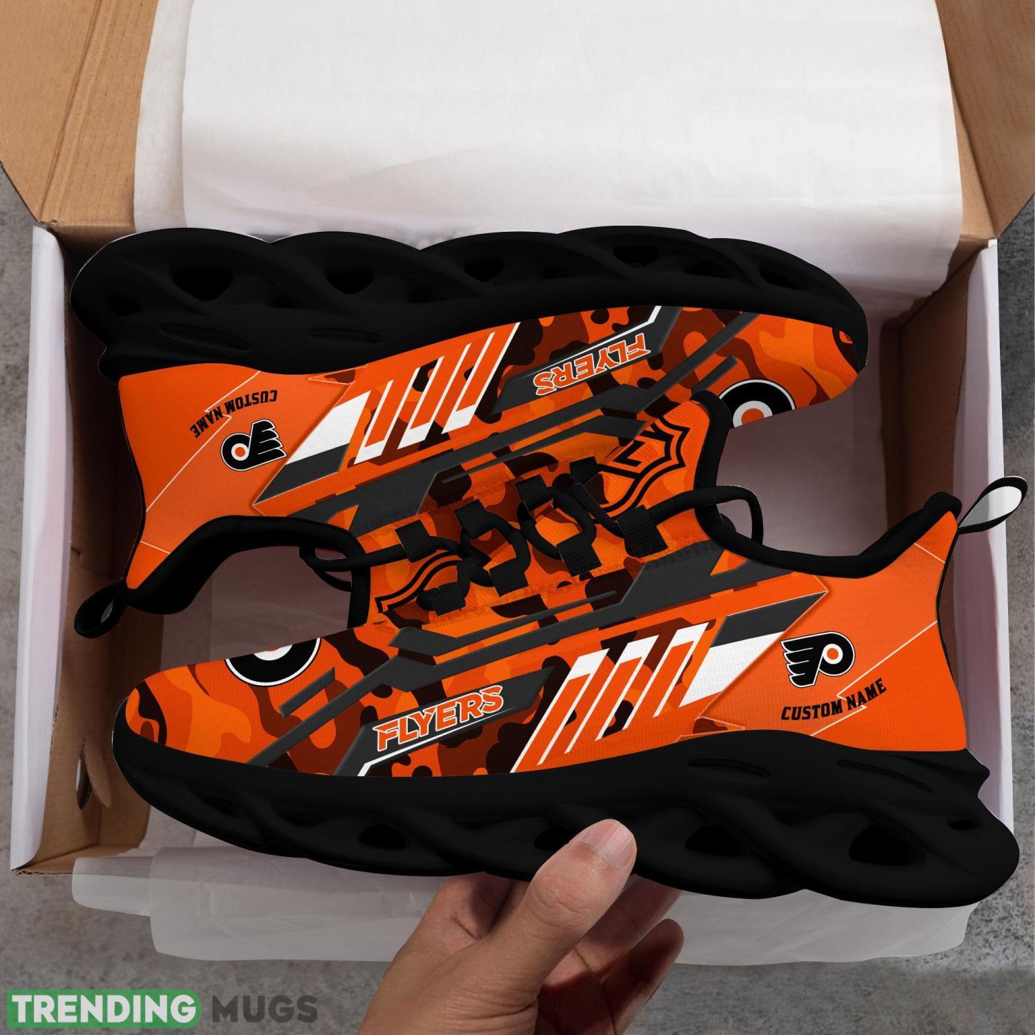 Personalized Name Shoes Philadelphia Flyers Camo Pattern Max Soul Shoes Running Sneakers Max Soul Personalized Name Shoes Philadelphia Flyers Camo Pattern Max Soul Shoes Running Sneakers Max Soul
