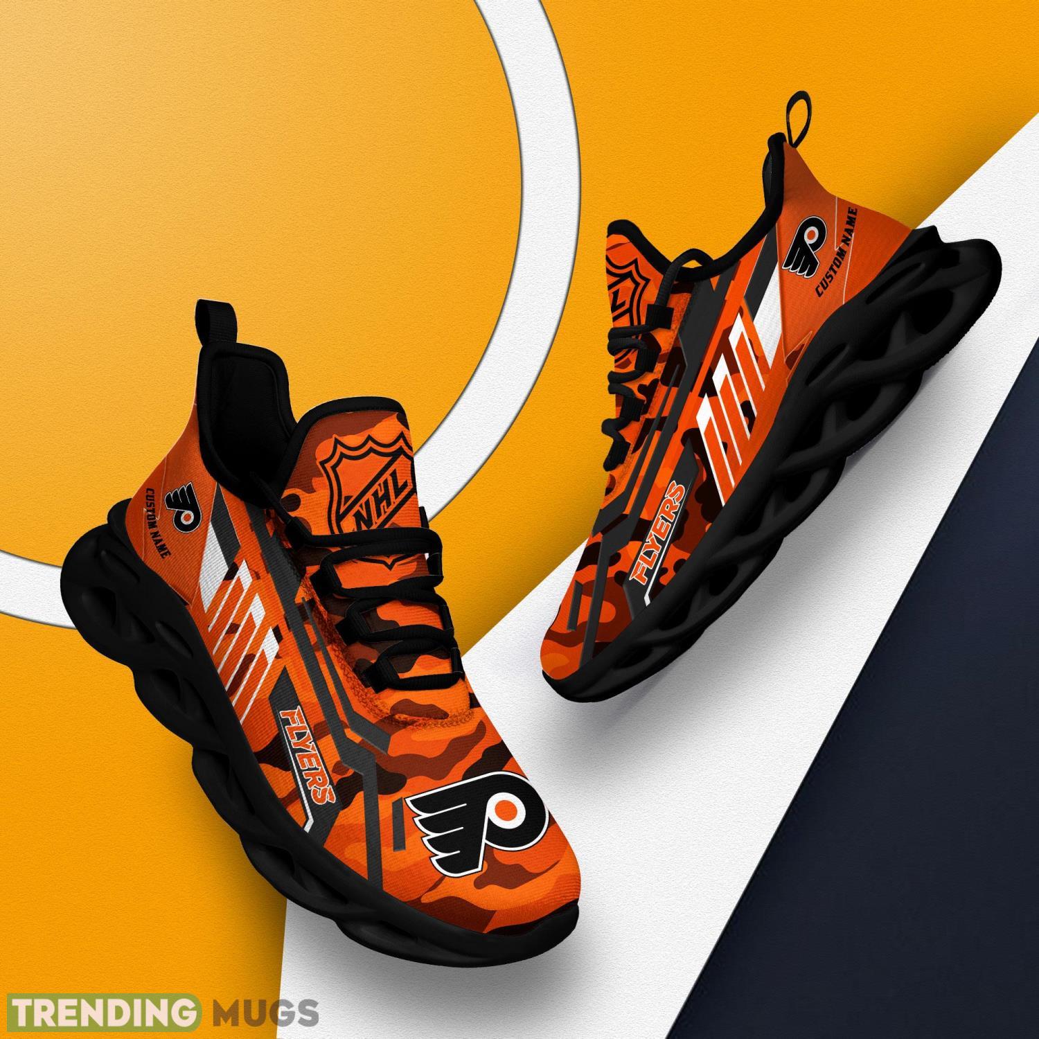 Personalized Name Shoes Philadelphia Flyers Camo Pattern Max Soul Shoes Running Sneakers Max Soul Personalized Name Shoes Philadelphia Flyers Camo Pattern Max Soul Shoes Running Sneakers Max Soul