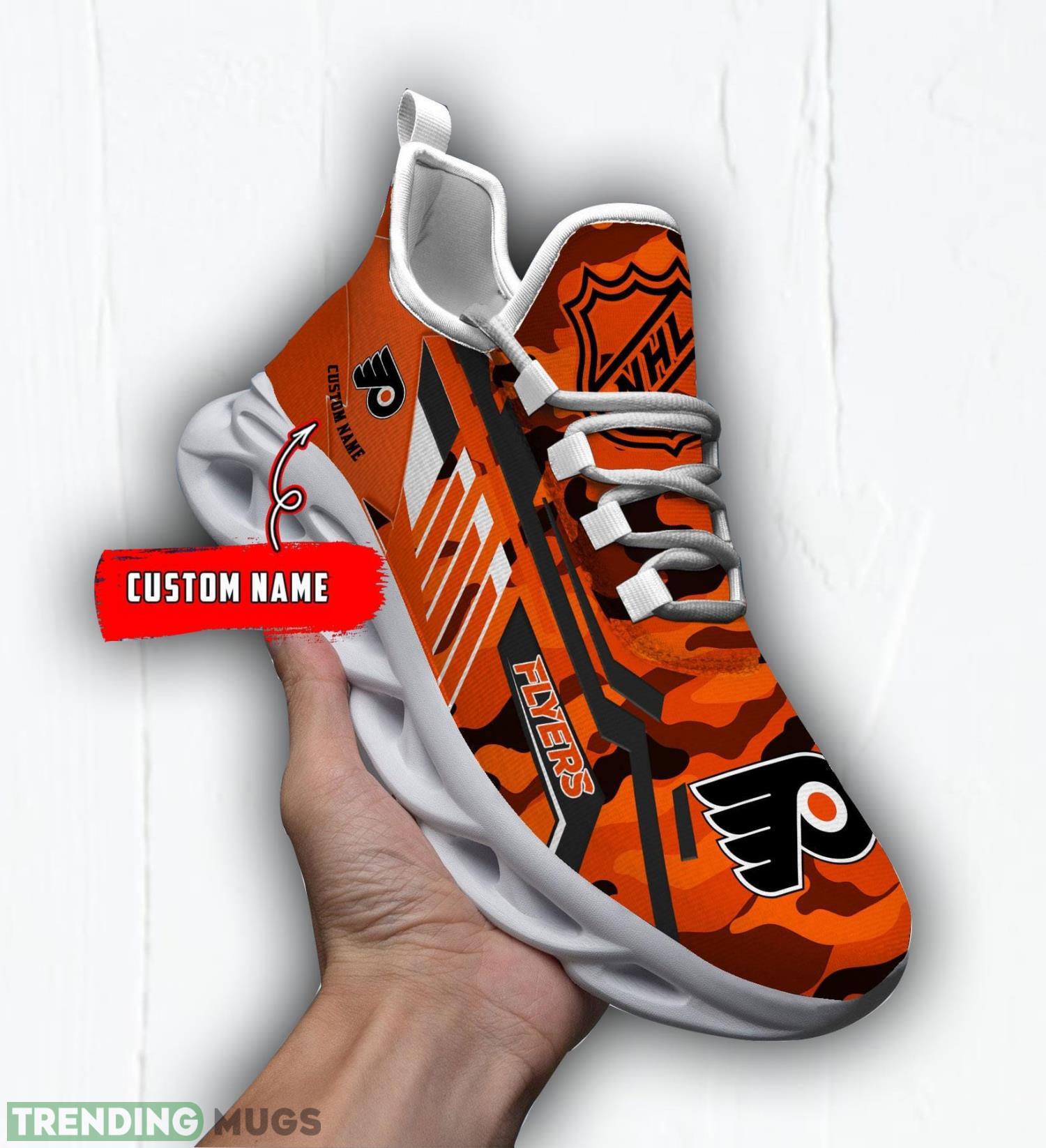 Personalized Name Shoes Philadelphia Flyers Camo Pattern Max Soul Shoes Running Sneakers Max Soul Personalized Name Shoes Philadelphia Flyers Camo Pattern Max Soul Shoes Running Sneakers Max Soul