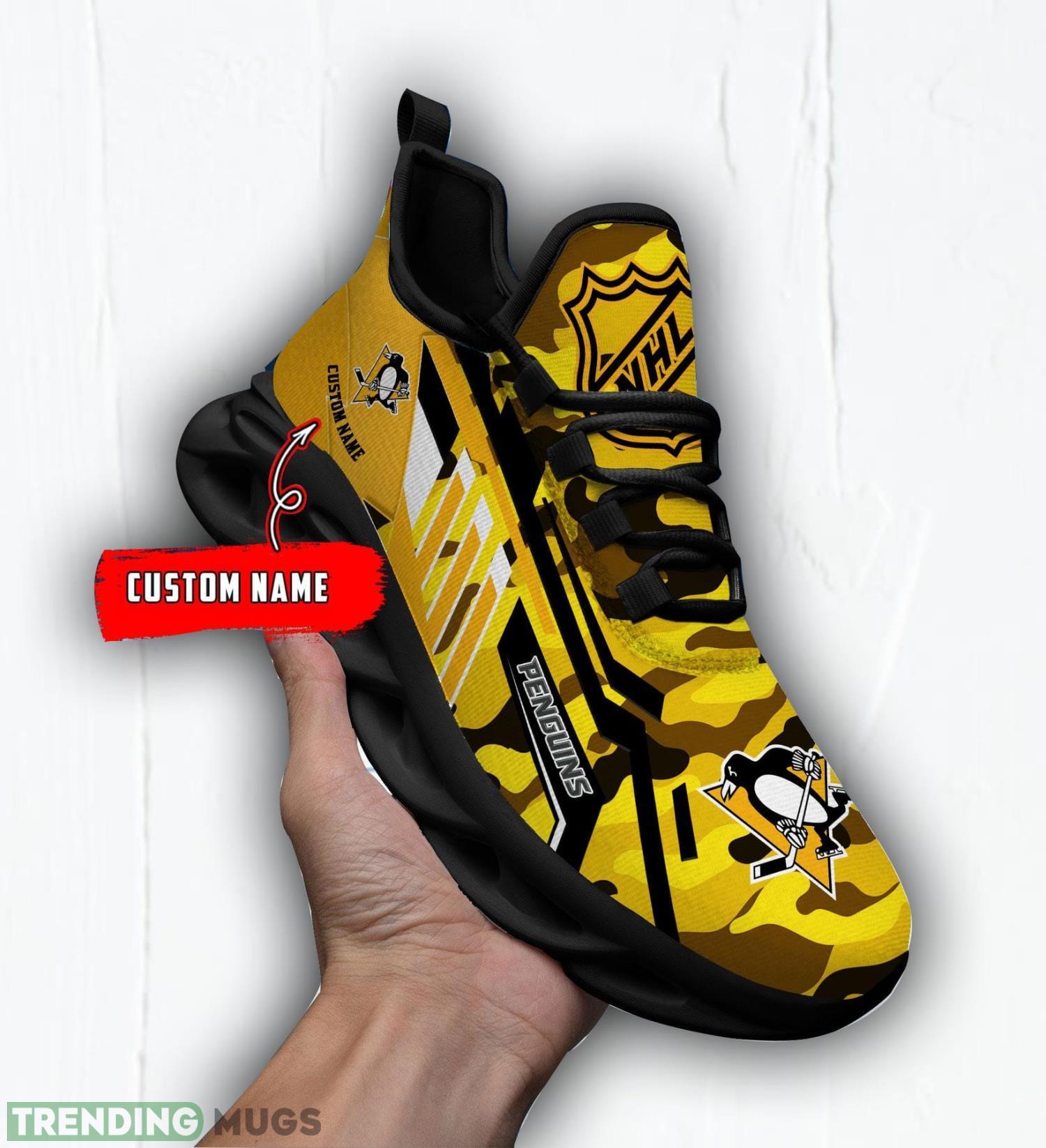 Personalized Name Shoes Pittsburgh Penguins Camo Pattern Max Soul Shoes Running Sneakers Max Soul Personalized Name Shoes Pittsburgh Penguins Camo Pattern Max Soul Shoes Running Sneakers Max Soul