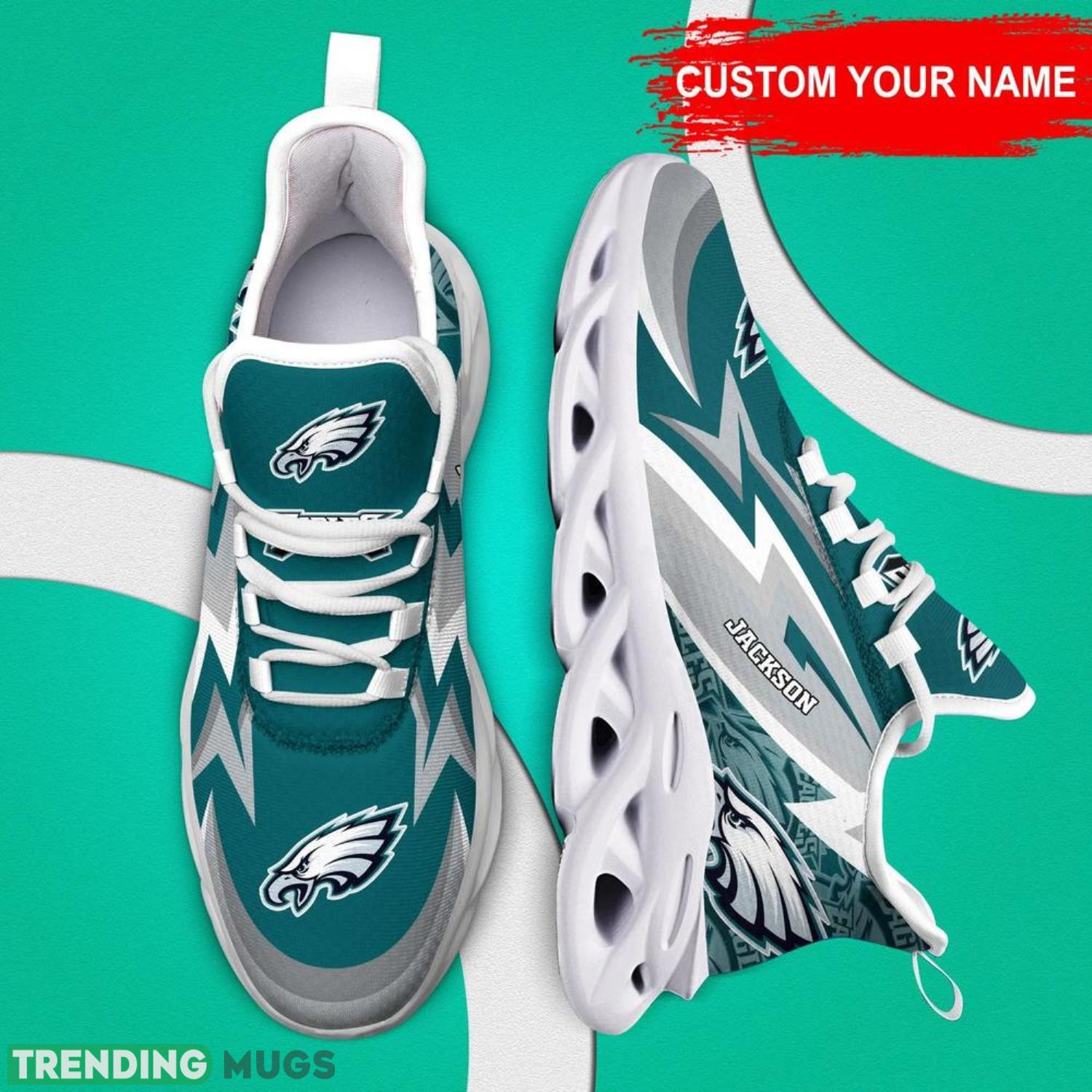 Philadelphia Eagles NFL Max Soul Shoes Custom Name Sneakers Hot Trending Personalized Gifts For NFL Fans Max Soul Philadelphia Eagles NFL Max Soul Shoes Custom Name Sneakers Hot Trending Personalized Gifts For NFL Fans Max Soul