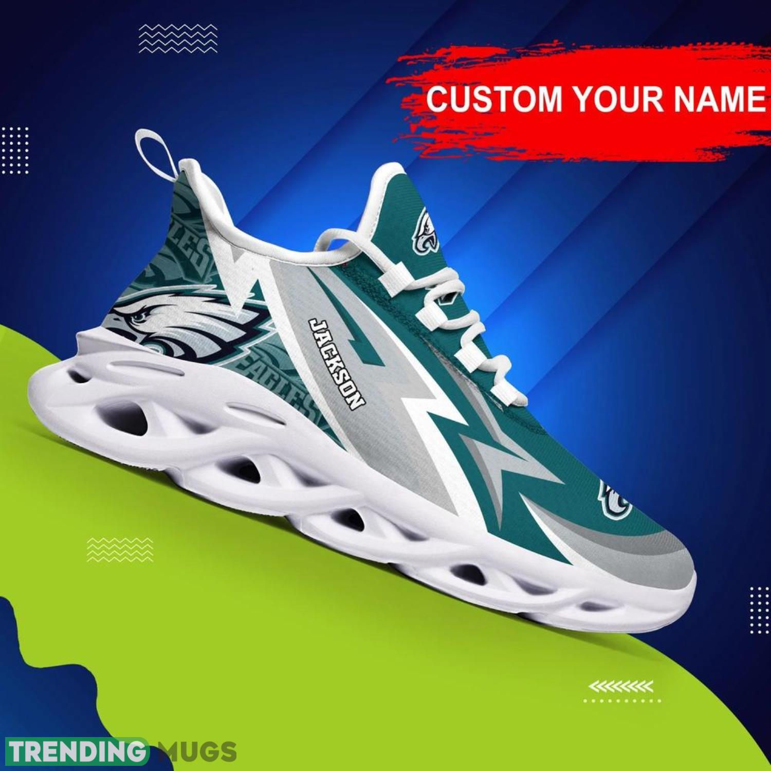 Philadelphia Eagles NFL Max Soul Shoes Custom Name Sneakers Hot Trending Personalized Gifts For NFL Fans Product Photo 1 Philadelphia Eagles NFL Max Soul Shoes Custom Name Sneakers Hot Trending Personalized Gifts For NFL Fans Product Photo 1