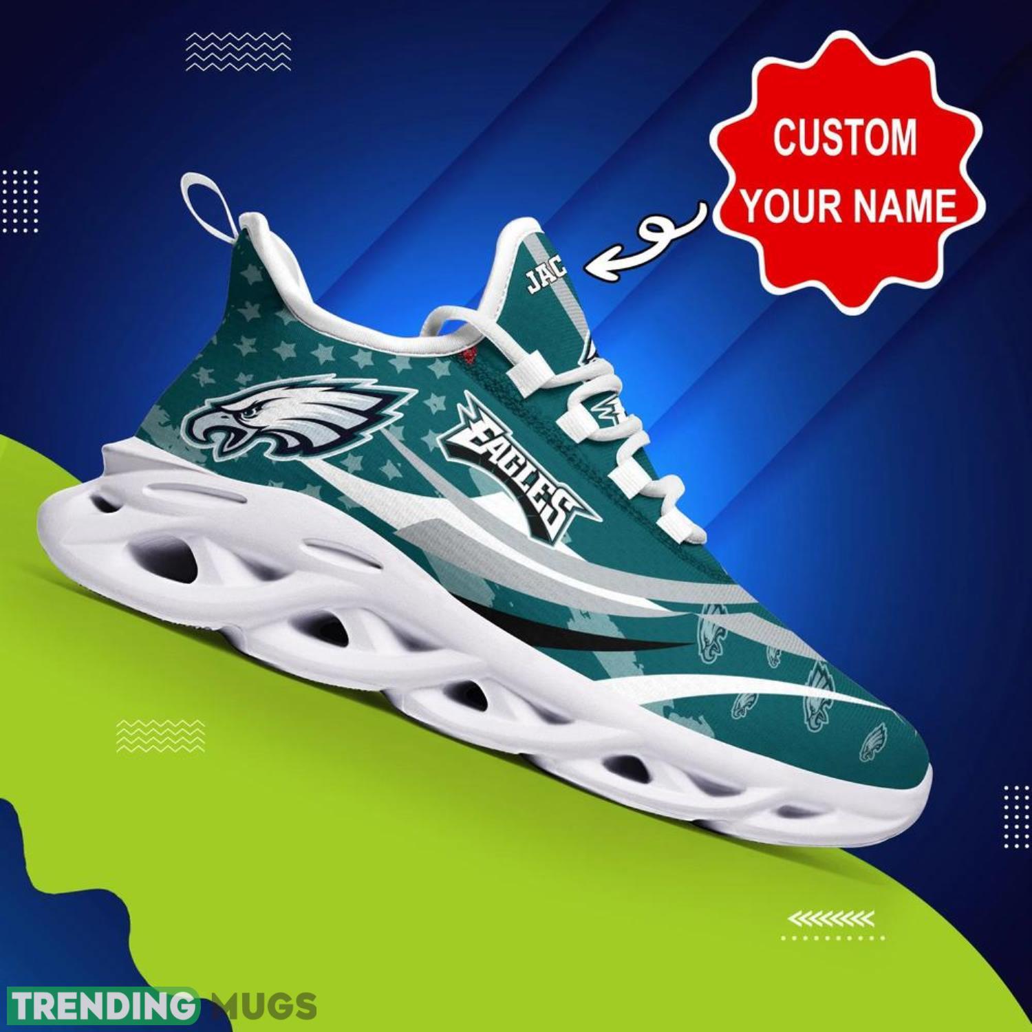 Philadelphia Eagles NFL Max Soul Shoes Custom Name Sneakers Running Shoes Gifts For NFL Fans Max Soul Philadelphia Eagles NFL Max Soul Shoes Custom Name Sneakers Running Shoes Gifts For NFL Fans Max Soul