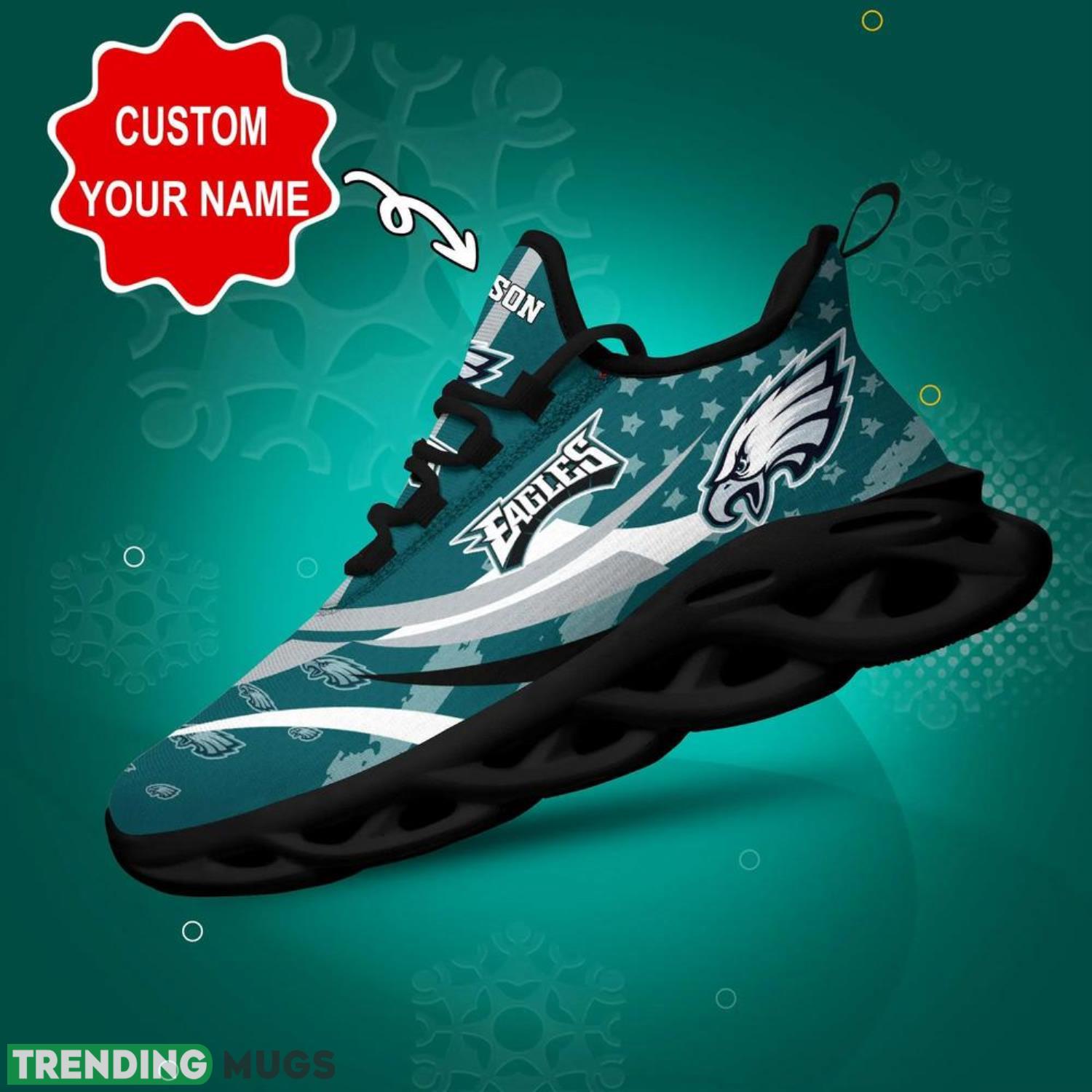 Philadelphia Eagles NFL Max Soul Shoes Custom Name Sneakers Running Shoes Gifts For NFL Fans Product Photo 1 Philadelphia Eagles NFL Max Soul Shoes Custom Name Sneakers Running Shoes Gifts For NFL Fans Product Photo 1