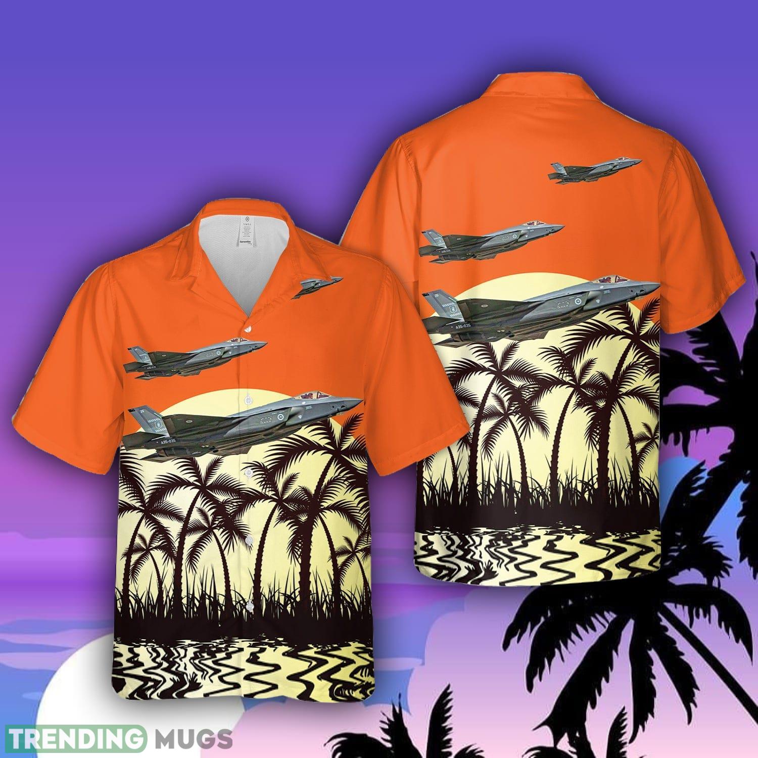 Royal Australian Air Force Lockheed Martin F-35 Lightning II No. 77 Squadron RAAF 3D Hawaiian Shirt Beach Lover Gift Product Photo 1 Royal Australian Air Force Lockheed Martin F-35 Lightning II No. 77 Squadron RAAF 3D Hawaiian Shirt Beach Lover Gift Product Photo 1