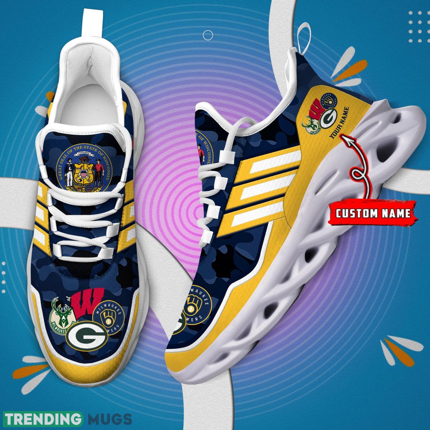 Running Sneakers Wisconsin Camo Clunky Max Soul Shoes Best Gift Max Soul Running Sneakers Wisconsin Camo Clunky Max Soul Shoes Best Gift Max Soul