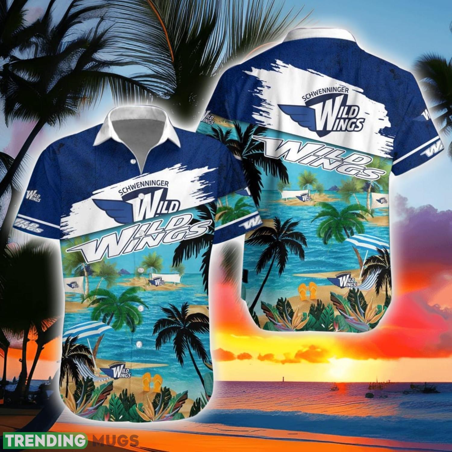 Schwenninger Wild Wings Beach Coconut Pattern Aloha Hawaiian Shirt And Shorts Product Photo 1 Schwenninger Wild Wings Beach Coconut Pattern Aloha Hawaiian Shirt And Shorts Product Photo 1