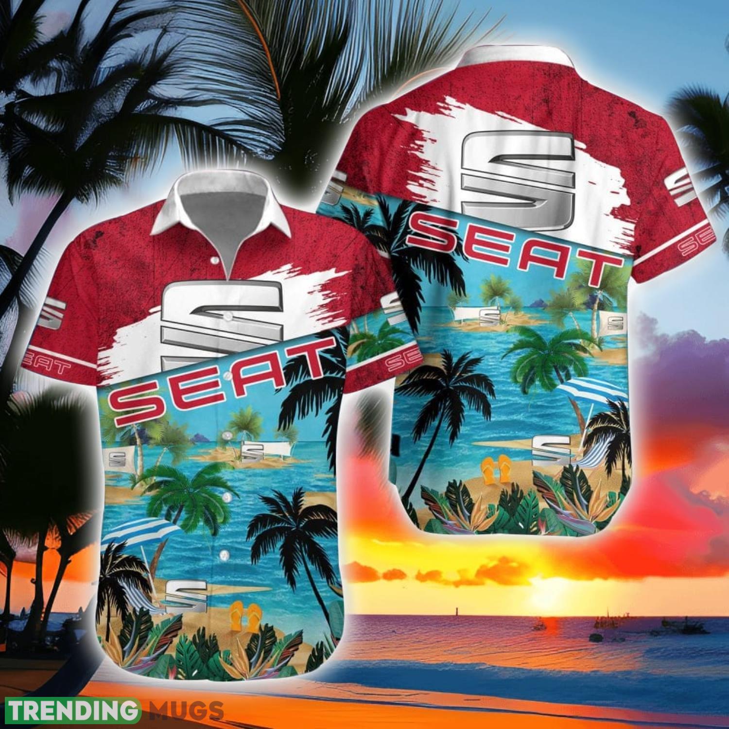 Seat Beach Coconut Pattern Aloha Hawaiian Shirt And Shorts Product Photo 1 Seat Beach Coconut Pattern Aloha Hawaiian Shirt And Shorts Product Photo 1